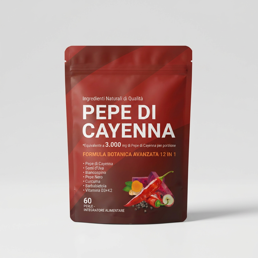 Cayenne Pepper のパッケージ、12 in 1 の先進ボタニカル処方